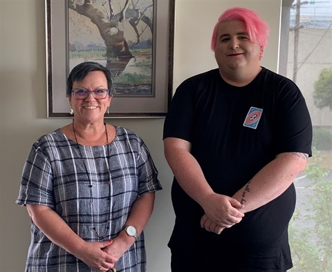 Anne Howard and Cr Tosh-Jake Finnigan at the oath of office.jpg