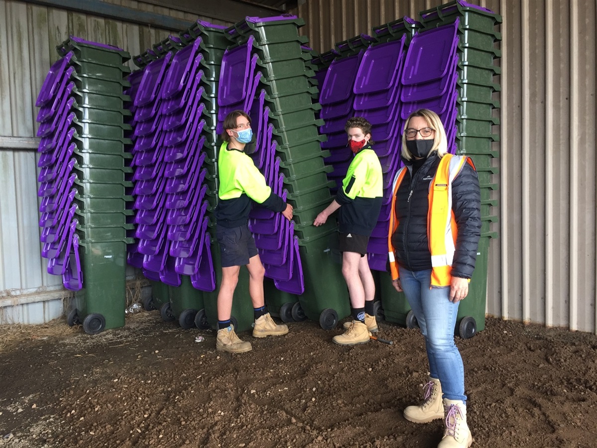 Rollout of glassonly purple bins begins Colac Otway Shire