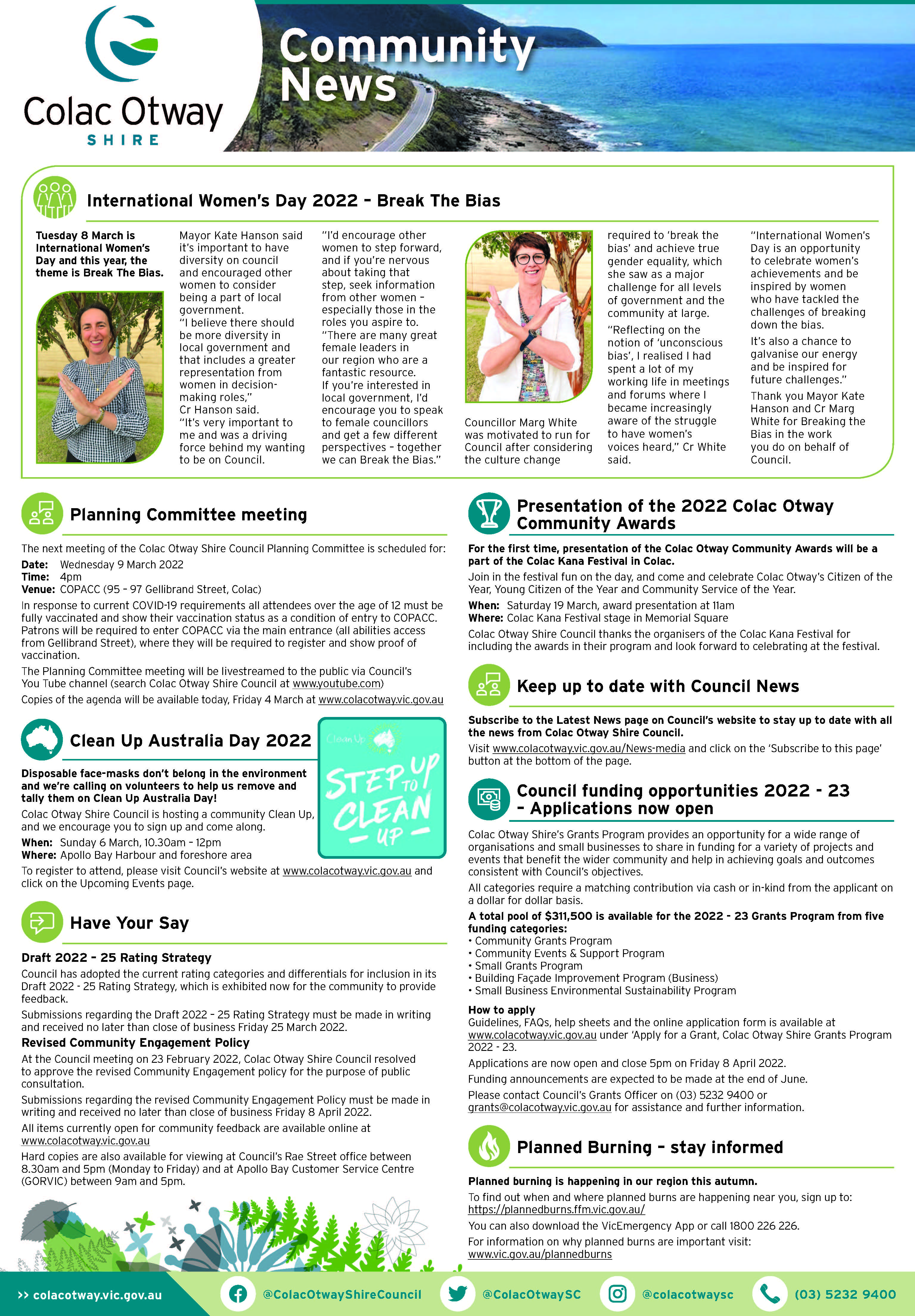 Public Notice & Colac Otway Community News 4 March Colac Otway Shire