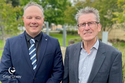 Mayor Jason Schram and Deputy Phil Howard 2025.jpg