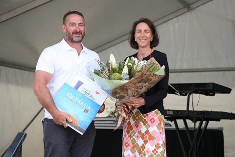 Shane Vicary and Mayor Kate Hanson.jpg