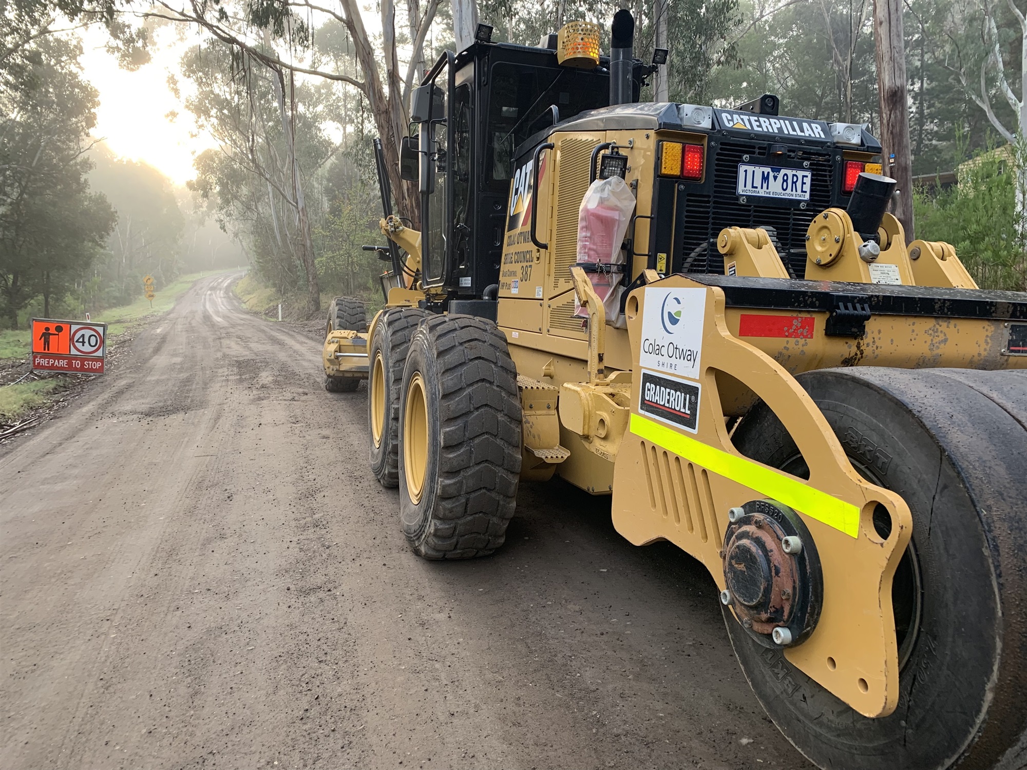 Grader on Fryers Road Gellibrand Comms Coord.jpg