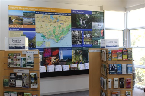 VIC brochure and map wall