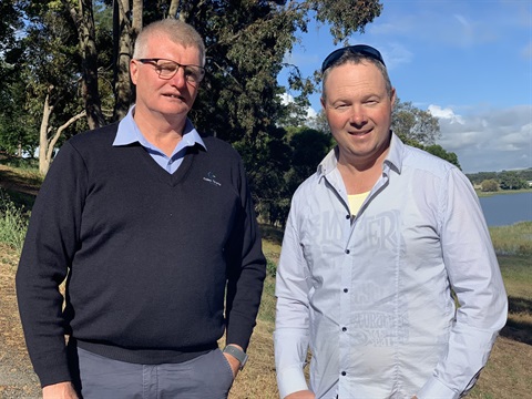 Mayor Jason Schram and Frank Castles at Lake Colac.jpg